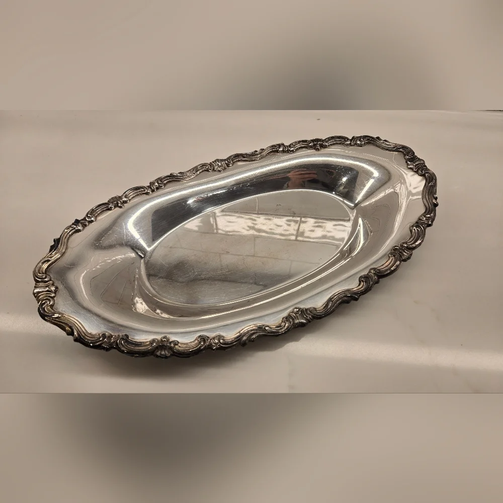 Elegant Silver Plated Serving Tray